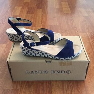 Lands’ End Low Wedge Sandals
